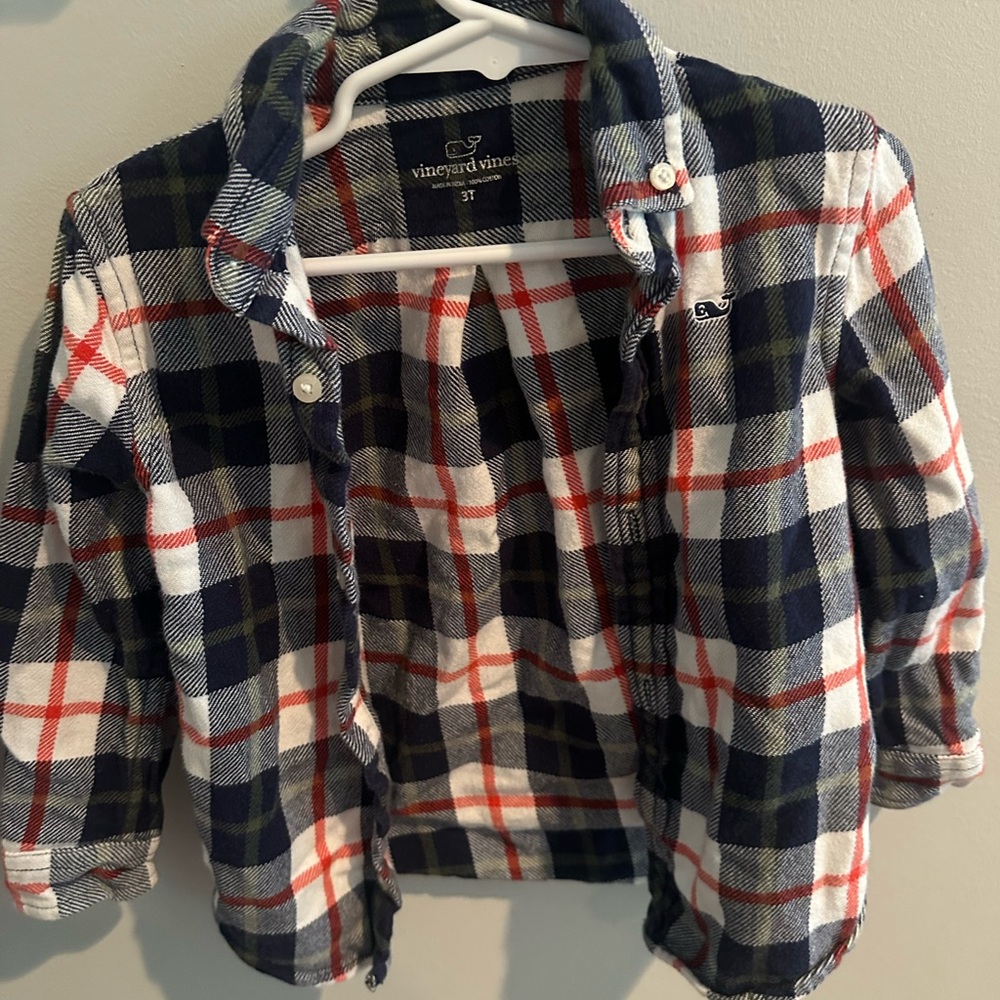 Vineyard Vines Checkered Flannel Shirt